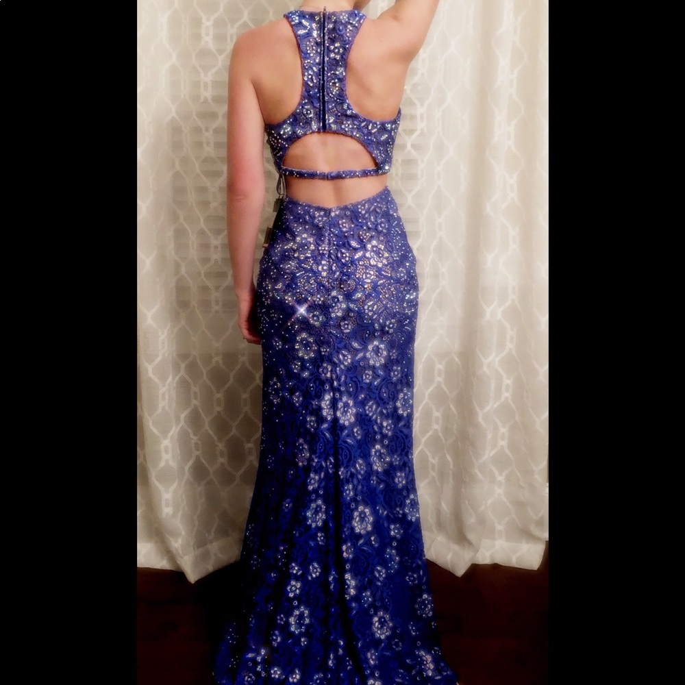 La Femme Royal Blue Prom Dress NEVER WORN w/ tags!